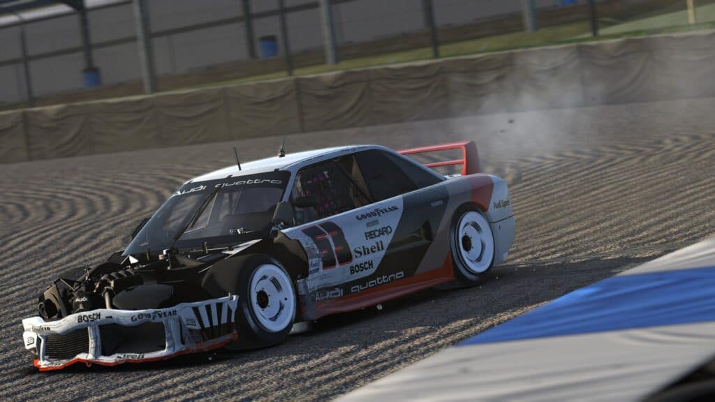 Audi 90 GTO iRacing crash