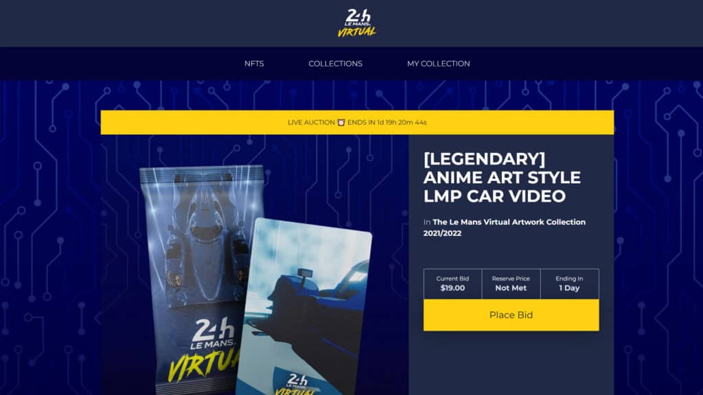 24 Hours Le Mans Virtual NFT Marketplace