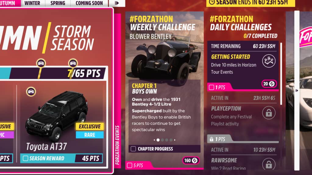 Forza Horizon 5 Festival Playlist SERIES 3 FORZATHON WEEKLY CHALLENGE BLOWER BENTLEY