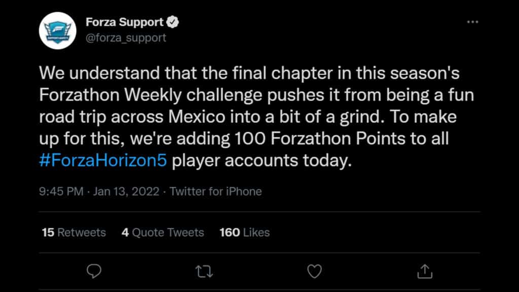 Forza Horizon 5 Forzathon points
