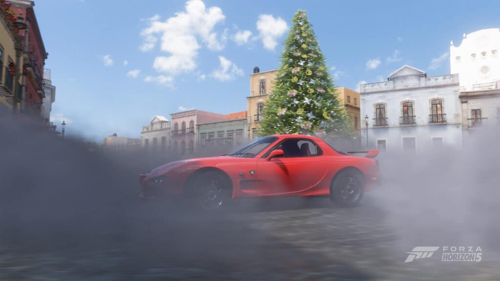 Forza Horizon 5, Mazda RX-7 Spirit R, Red, smoke