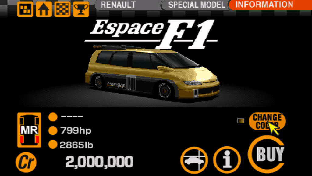 Gran Turismo 2 Renault Espace F1