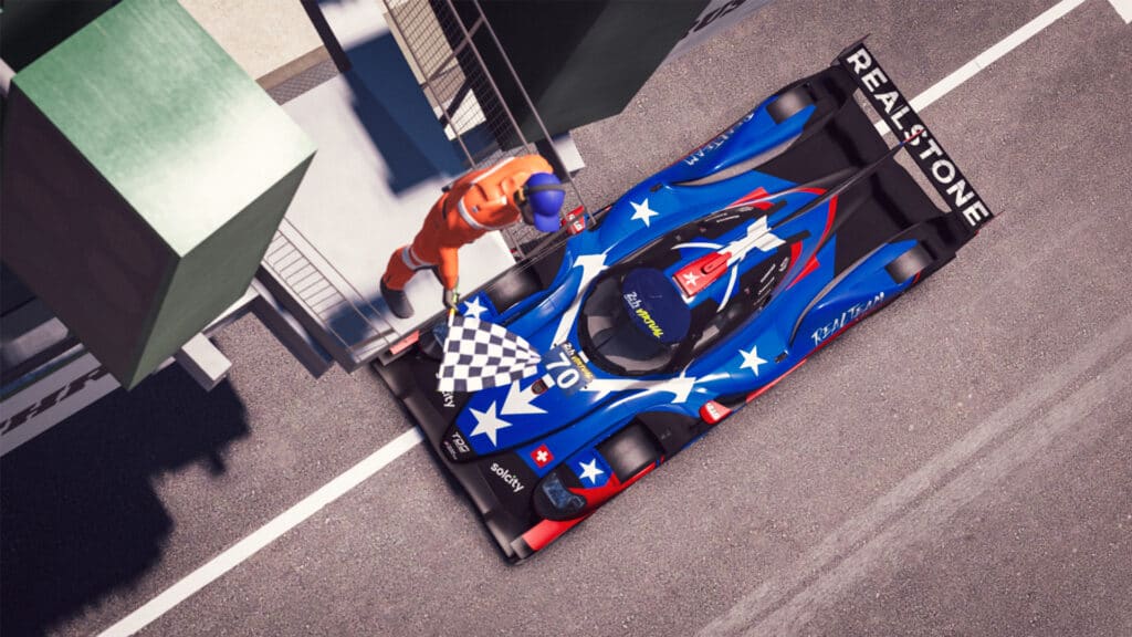 Realteam Hydrogen Redline #70 LMP winning 24 Hours of Le Mans Virtual 2022