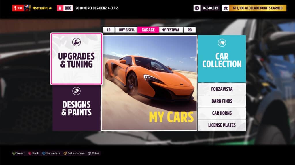 Forza Horizon 5, Gearing, Upgrades & Tuning