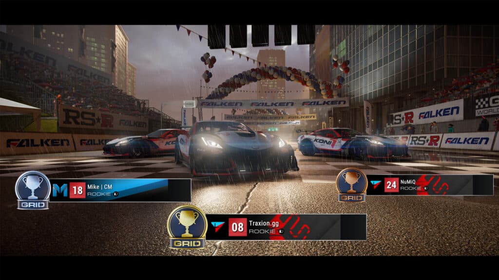 GRID Legends, online multiplayer, winning in a Corvette