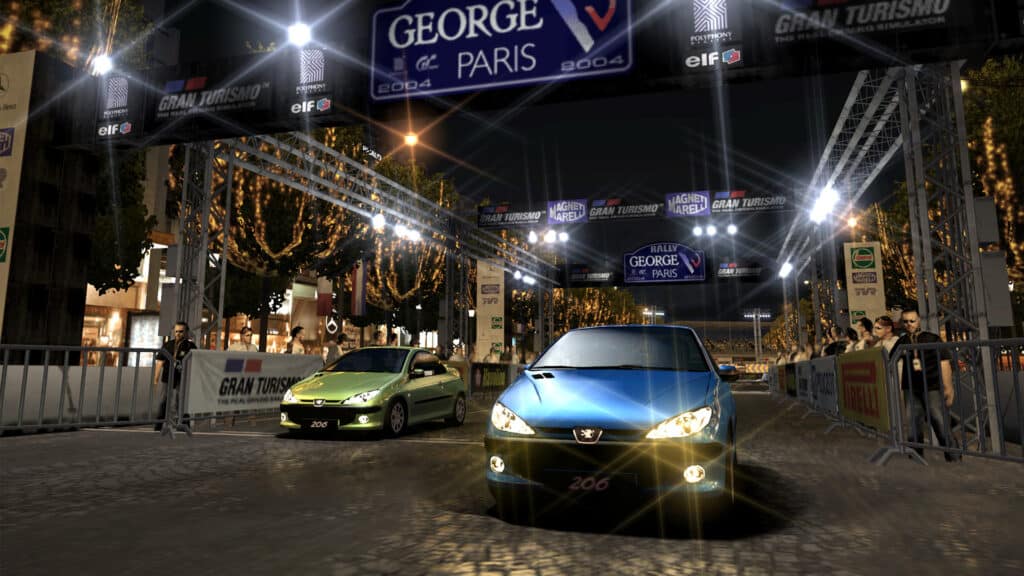 Gran Turismo 4, Paris, Night, Peugeot 206 CC