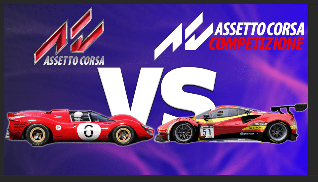 The difference between Assetto Corsa and Assetto Corsa Competizione