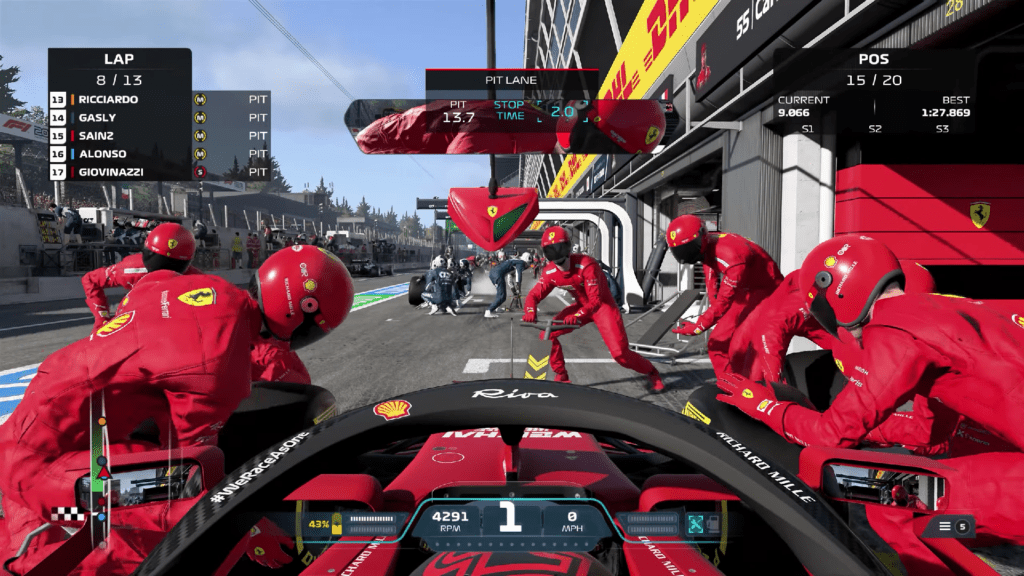 F1 2021, Monza, Ferrari pitstop