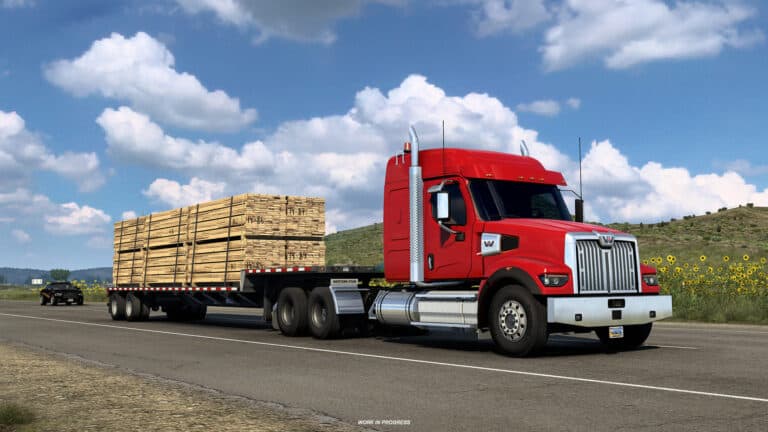 American Truck Simulator v1.44 update brings ownable drop deck trailers