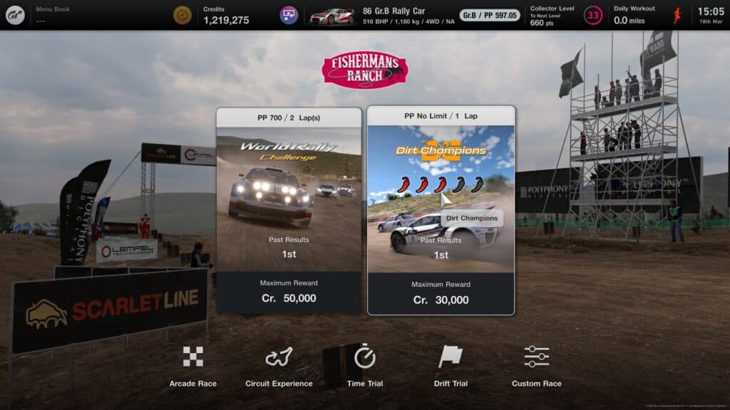 Gran Turismo 7 Fisherman’s Ranch Dirt Champions