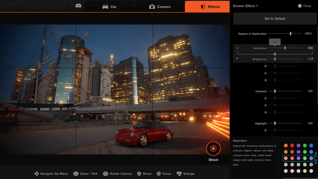Gran Turismo 7, Photo Mode, Effects, Filter, Screen Effects
