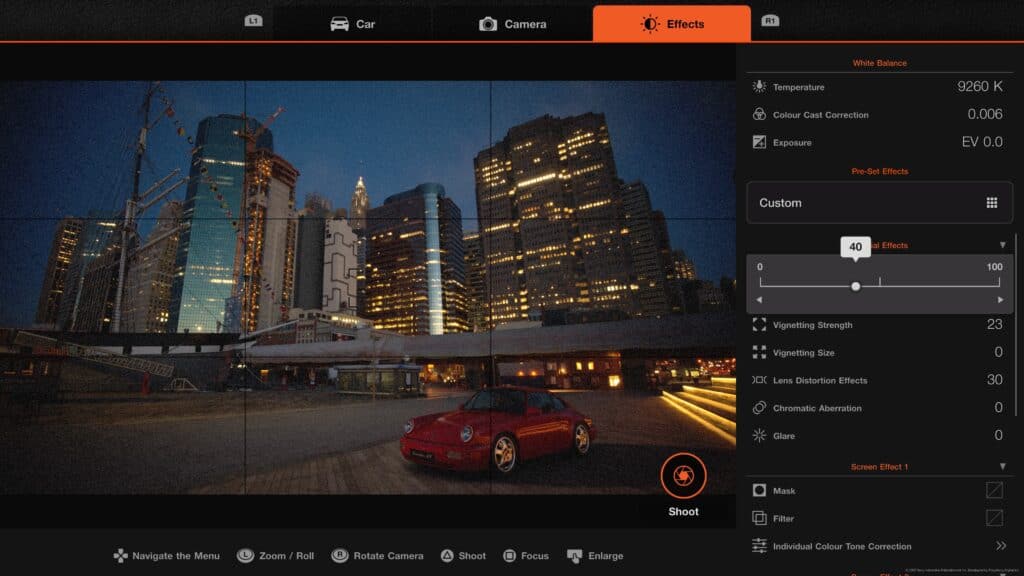 Gran Turismo 7, Photo Mode, Effects, film grain photo mode
