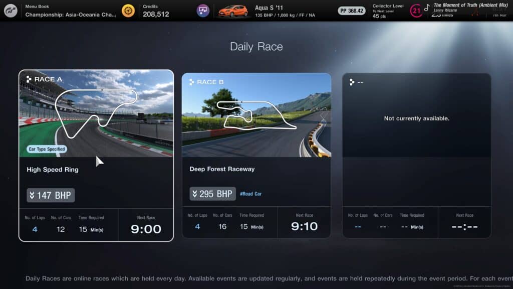 Gran Turismo 7 launch week Daily Races