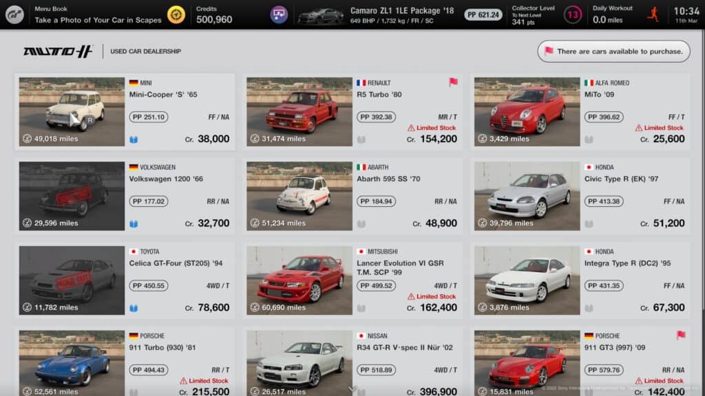 Gran Turismo™ 7 Used Car Dealership