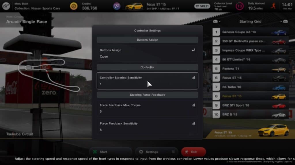 Gran Turismo™ 7 Controller Sensitivity 