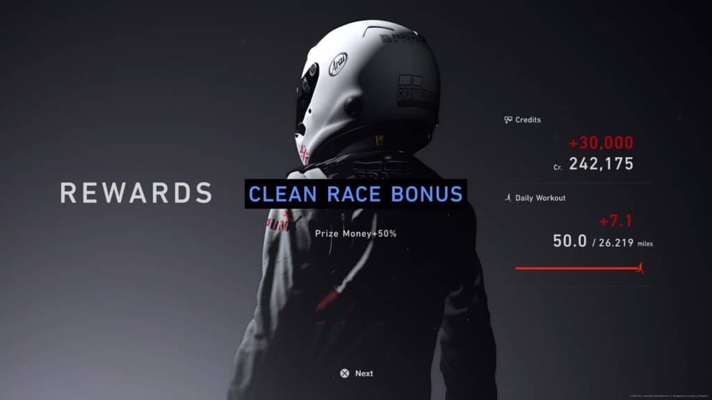 Gran Turismo 7 Clean Race Bonus
