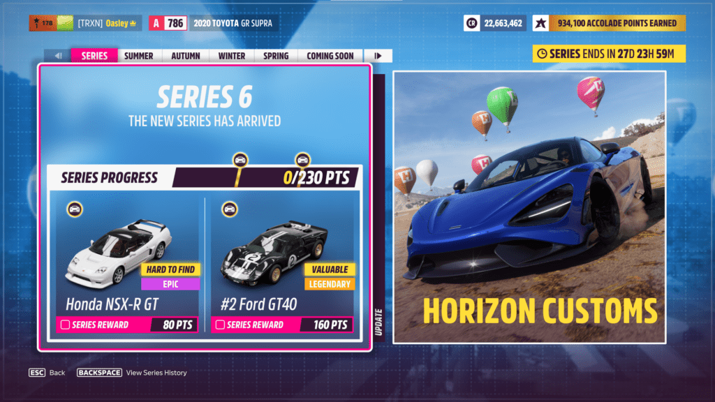 Forza Horizon 5 Series 6 rewards