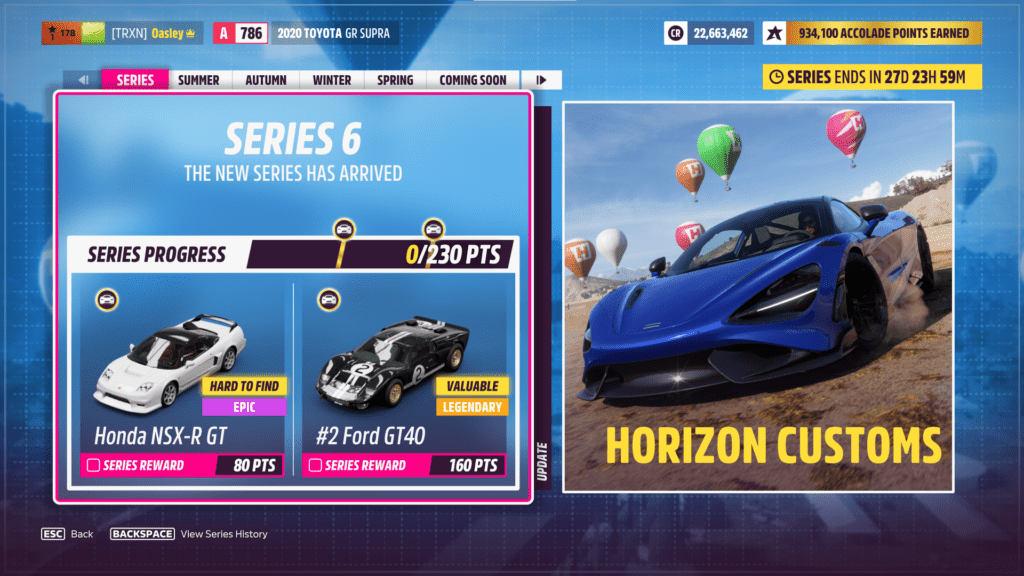 Your guide to Forza Horizon 5's Series 6 Summer Festival Playlist