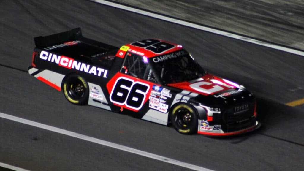 The current-day NASCAR Toyota Tundra from this year's Daytona Speedweeks