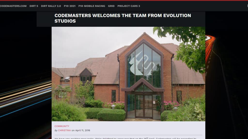 Codemasters purchase Evolution Studios