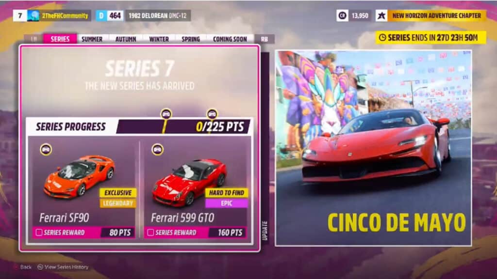 Forza Horizon 5's Series 7 update adds five new Ferraris