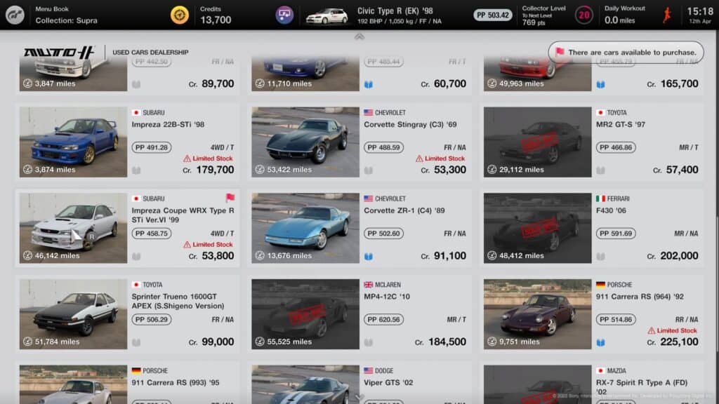 ingeniørarbejde farvestof Acquiesce Every car in Gran Turismo 7's Used Cars dealership and how to purchase them  | Traxion
