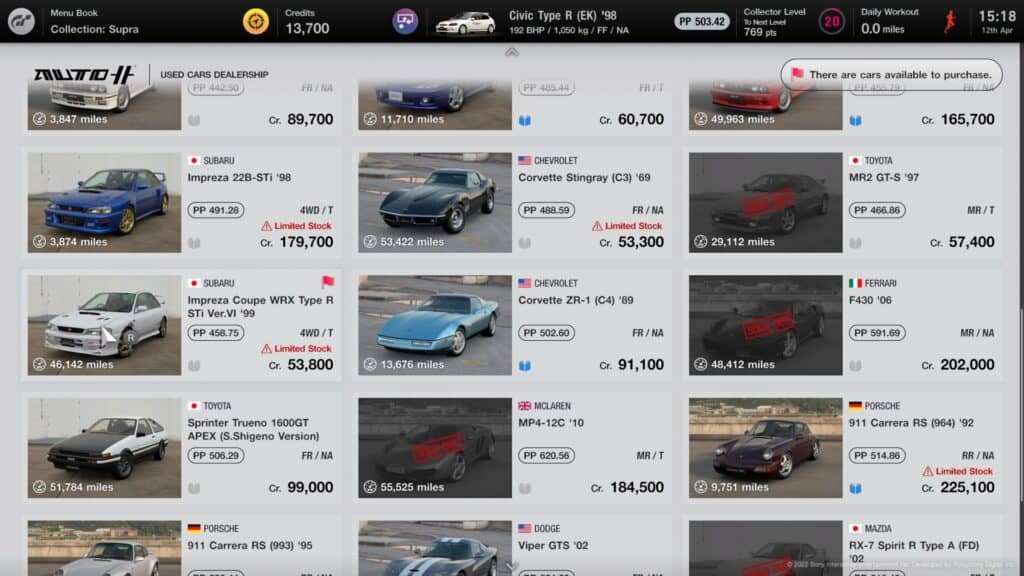 How to sell cars in Gran Turismo 7