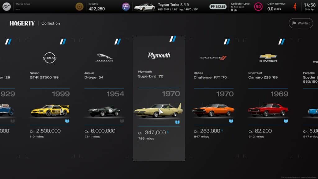 All cars in Gran Turismo 7's Brand Central and their cost