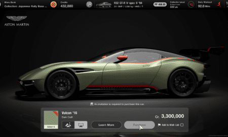 Gran Turismo 7 Aston Martin Vulcan car Invitation