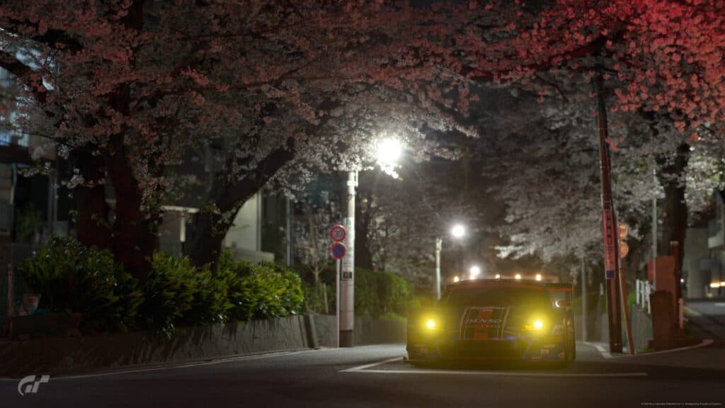 Gran Turismo 7, Cherry Blossoms at Night, Scpaes