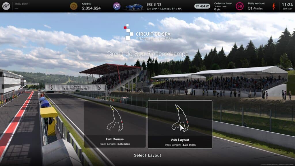 Gran Turismo 7, Spa-Francorchamps 24h Layout startline