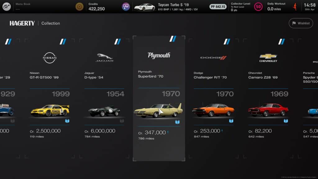 Gran Turismo 7 Legend cars price changes