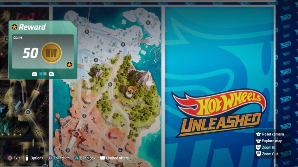 HOT WHEELS UNLEASHED Monster Truck Expansion mission map
