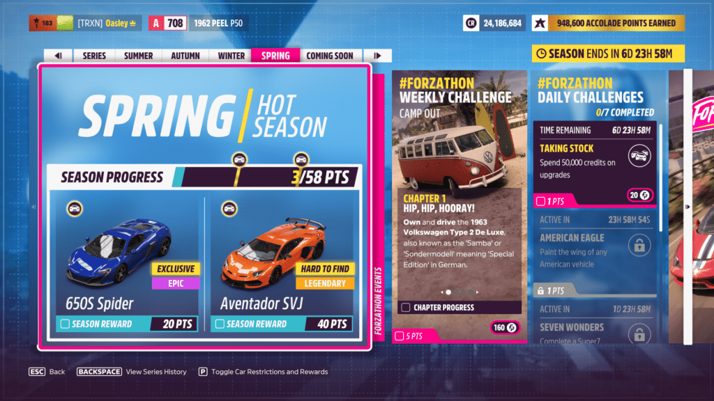 Forza Horizon 5 Series 6 Festival Playlist Spring Hot Season Rewards