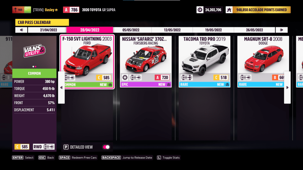 Forza Horizon 5 American Automotive Series Reward Cars Revealed