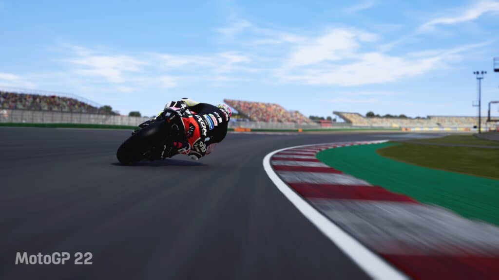 MotoGP 22 - Misano's Curvona corner, the ride height device is not advised through here