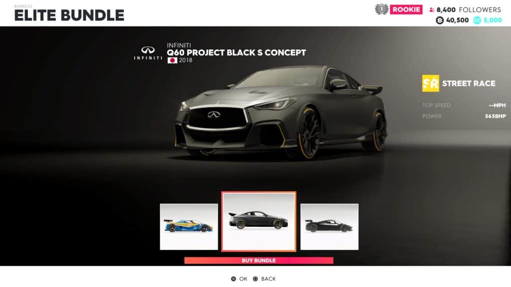 The Crew 2 Infiniti Q60 Project Black S Concept (2018)