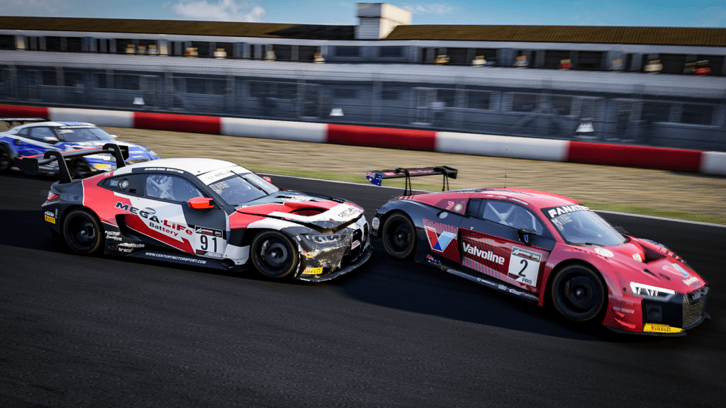 Assetto Corsa Competizione, Donington Park, Crash