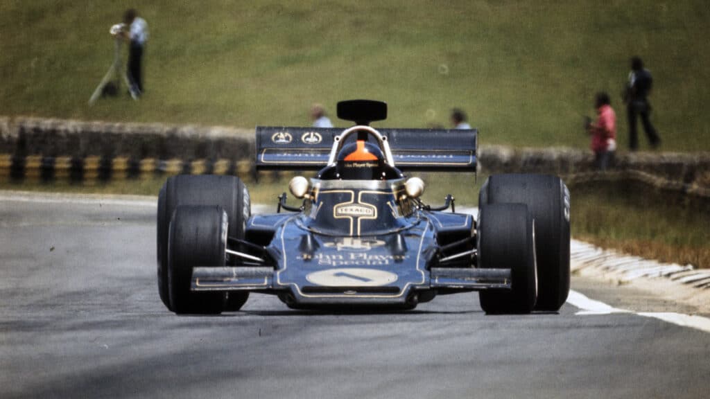 Emerson Fittipaldi, Lotus 72D Ford, Brazilian GP, 1973, Interlagos - David Phipps, Motorsport Images