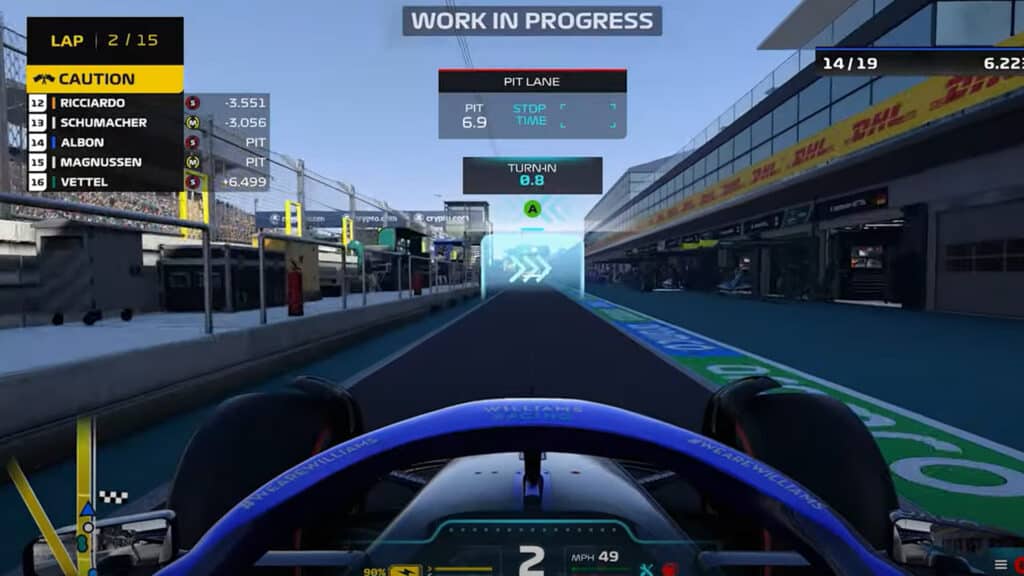F1 22 immersive pitstops