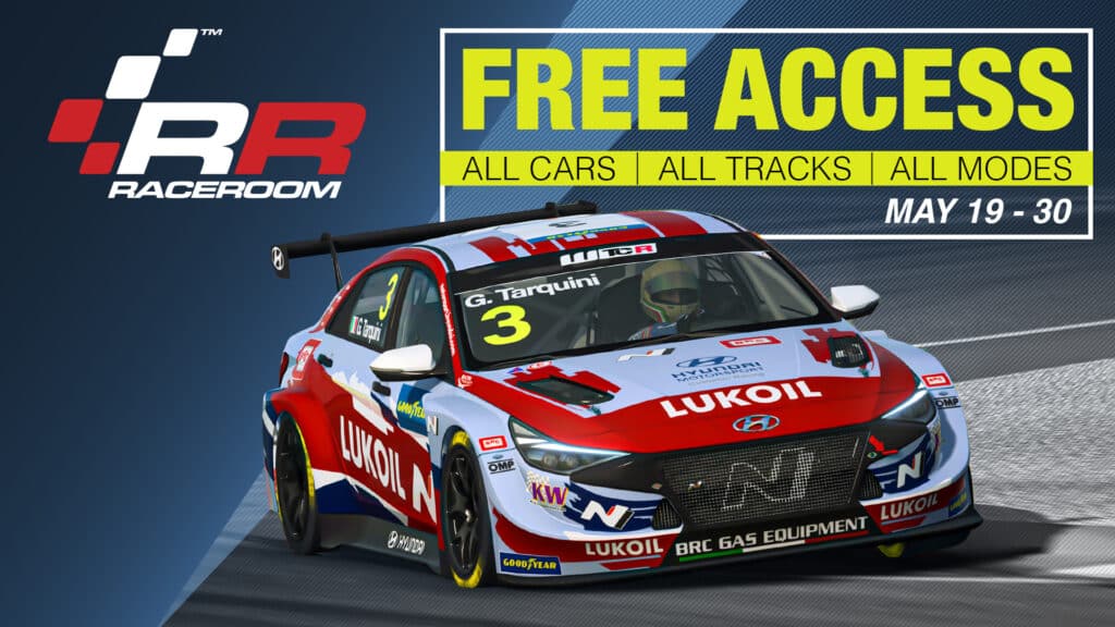 Free Access to all RaceRoom Racing Experience content until 30th May