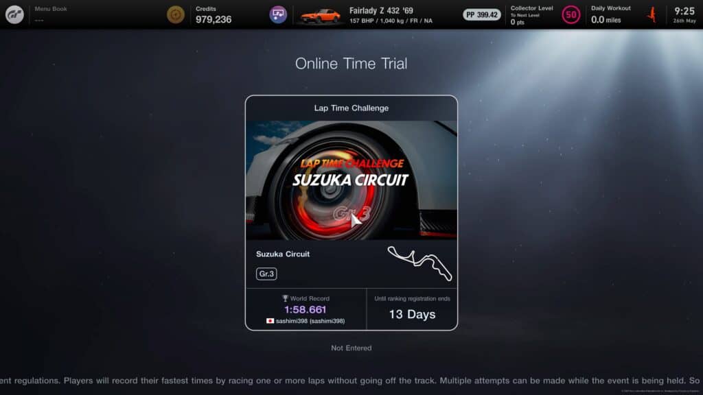 Gran Turismo 7, Menu Book No. 26