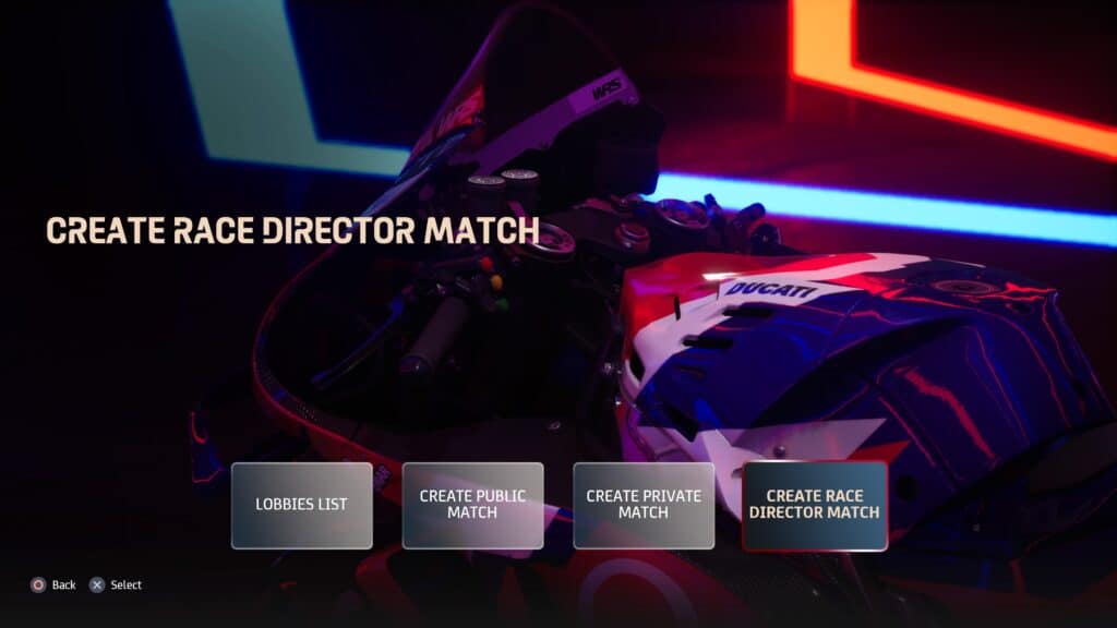 MotoGP 22 Race Director match