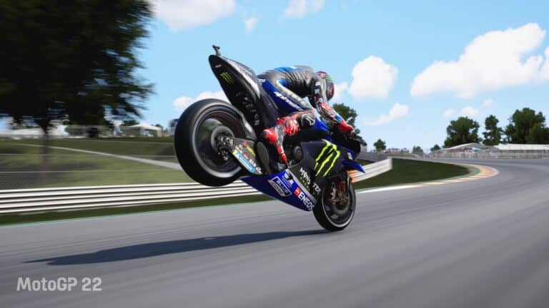 MotoGP 22 brake stoppie