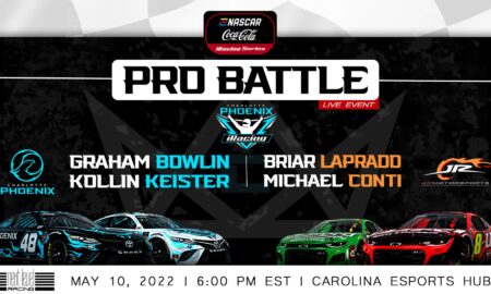 Carolina Esports Hub to host live eNASCAR 'Pro Battle' on 10th May