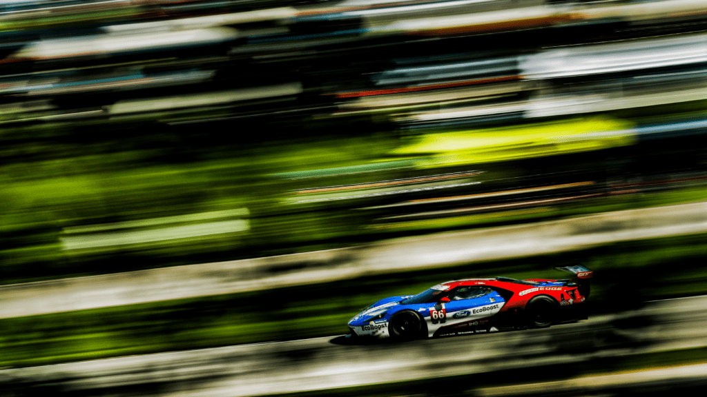 IMSA WeatherTech SportsCar Championship Continental Tire Road Race Showcase Road America, Elkhart Lake, WI USA Saturday 5 August 2017 66, Ford, Ford GT, GTLM, Joey Hand, Dirk Muller World Copyright: Michael L. Levitt LAT Images, ID: 1014915526 - Photographer: Michael L. Levitt