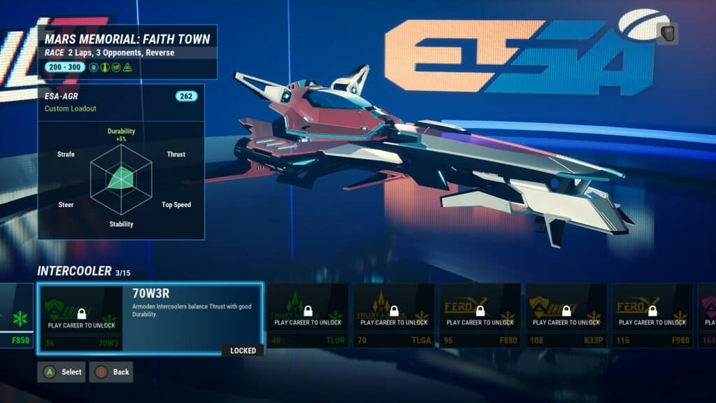 Redout 2 craft upgrade system