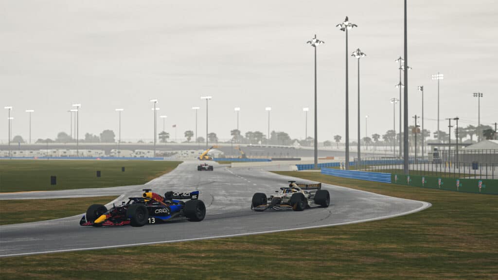 Formula Pro Series 2022, Daytona, Michi Hoyer chases Alex Siebel Oracle Red Bull Racing Esports
