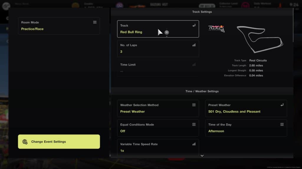 Gran Turismo 7 online lobby settings changes, June update