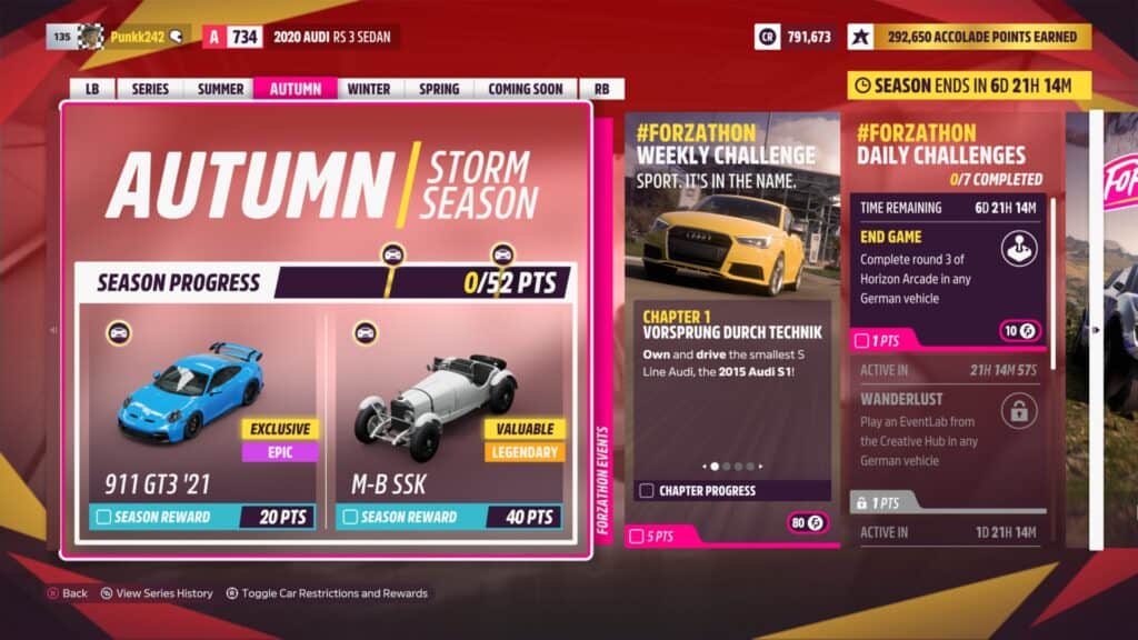Your guide to Forza Horizon 5’s Series 8 Autumn Festival Playlist